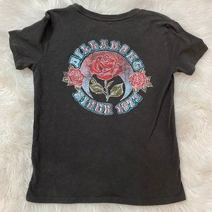 Billabong Dark Gray s t shirt rose crew neck 0503